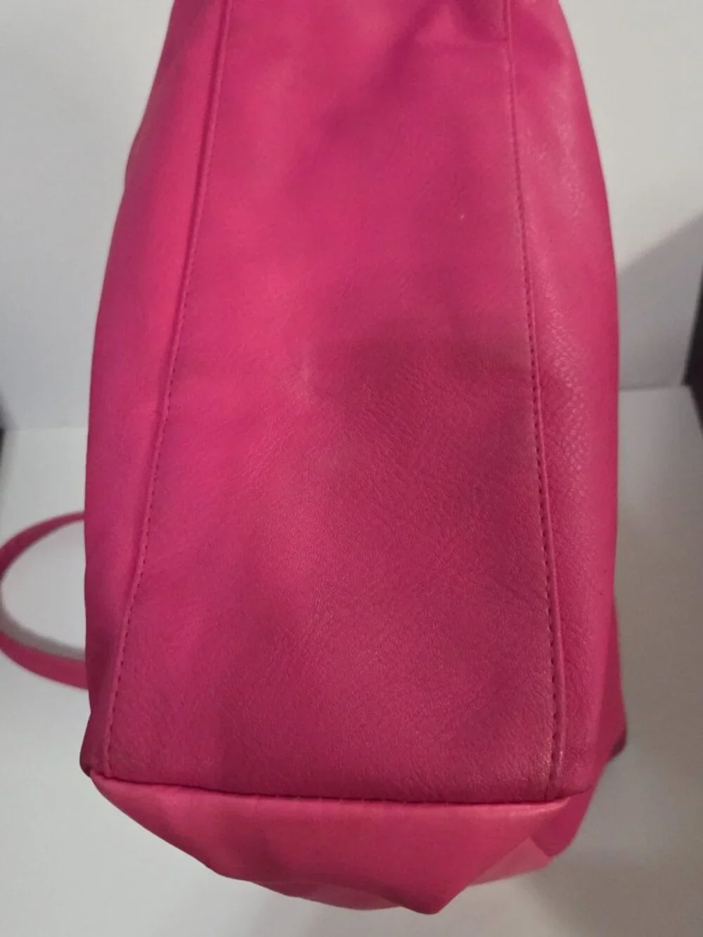 Hanae Mori Parfums Pink Butterfly Faux Leather Embossed Logo Shoulder Tote